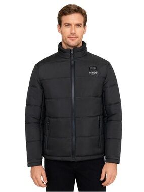 Men's Black Quilted Puffer Jacket
